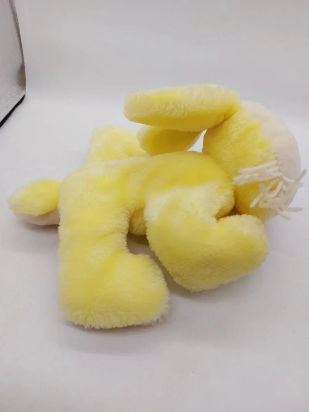 Eden Toys Bunny Rabbit Yellow Pink Sleepy Eyes Rattle Plush 9